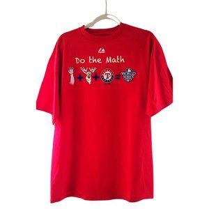 Mens Majestic T-Shirt, Texas Rangers 2010, World Series, Size XL